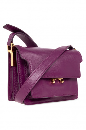 MARNI マルニ TRUNK TRICOLOR キーケース 色：PLUM ASH MOCA Trunk leather crossbody bag Marni Multicolour in Leather